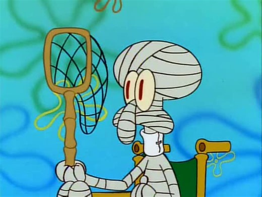 ( SpongeBob and Patrick yelling in pain, jellyfish buzzing )