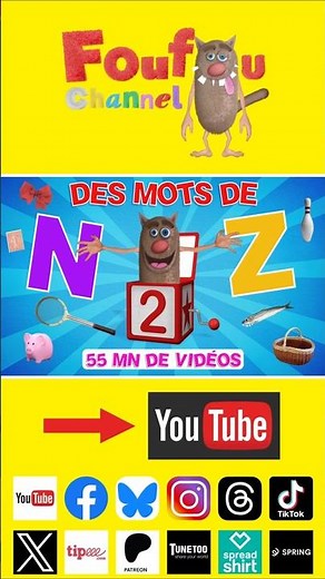 🔤 Discover words from N to Z with Foufou! 📚