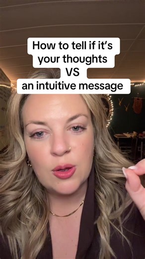 OK spiritual peeps. I cannot make this any easier. This is the simplest way to figure out if it’s an intuitive thought or a message or a gut feeling versus your thoughts and emotions. Intuitive thoughts come with no emotion seemingly out of nowhere and are very direct Personal thoughts and emotions have a lot of physical energy. You’re gonna feel it in your body. You probably been telling yourself a story around it in your mind and you will have a physical reaction to it. #spiritualtok #spiritua