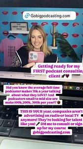 Are you ready to launch your podcast 🚀🚀 Or got a podcast and want to know how to make money and grow? Gobigpodcasting.com or DM me for consulting 🎤Podcasting isn’t slowing down and you need one 😘 | Sarah Fraser