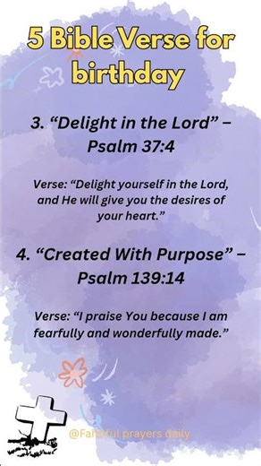 5 Bible verses for birthday. #keepthefaith #prayerandpurpose