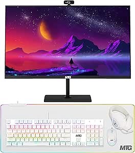 TechMagnet All in one Desktop Computer,Cheetah 6,Intel Core i5 8th Gen,16GB DDR3,1TB SSD,New 24 inch Curved Display,MTG Gaming Kit,Webcam,USB Wi-Fi,Windows 11(Renewed)
