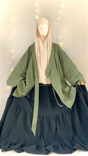 🌱⭐️Tsunade Inspired outfit from veiledhayati!(vanilla khimar + blackberry abaya + matcha tokyo top)