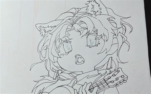 给朋友画的阿力克斯，但是勾线过程