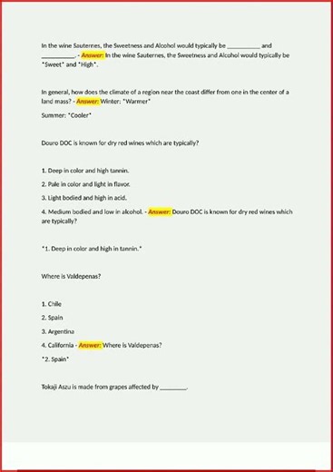 Wset Level 2 Award Mock Exam Actual Test Questions With Deta video