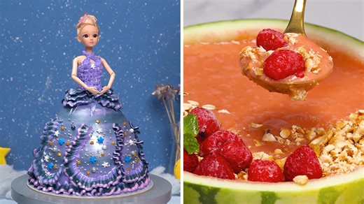 Cinderella Cake & Strawberry Topping Cake Design | Creative Cake Decorating Ideas | Spirit of Cake