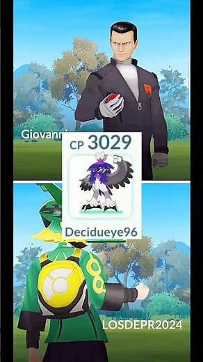 ✨️Hisuian Decidueye Destroy Giovanni Badly in #pokemongo #shorts