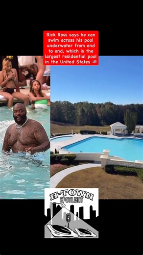 10K views · 124 reactions | Rick Ross says he can swim across his pool underwater from end to end, which is the largest residential pool in the United States  | H - Town Spotlight | Facebook