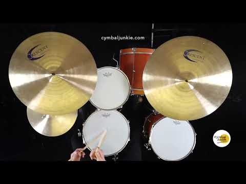 Crescent Jeff Hamilton Hammertone series cymbal set 14", 20" & 22". Pre-loved. Handcrafted.