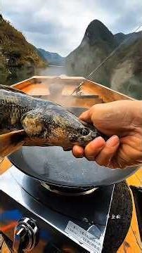 🚤🌿 Cooking on a Boat in Nature | Fried Rice Recipe 🍚🔥✨#YouTubeShorts