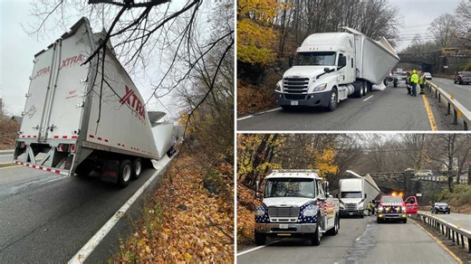 Truck Strikes Bridge On Route 9A In Westchester