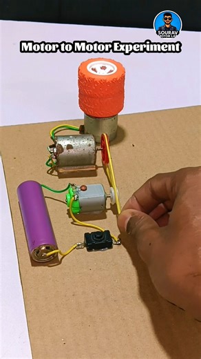 A Toy Motor Generates Power & Runs Another Motor 😱 | Amazing Motor Experiment