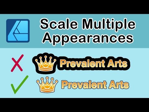 Scaling Multiple Appearances in Affinity Designer