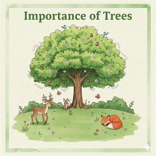 Importance of Trees #creativewriting #10linesessay #savetrees #savetreessavelife #simplewriting