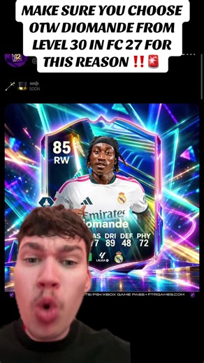 MAKE SURE YOU CHOOSE OTW DIOMANDE FROM LEVEL 30 IN FC 27 FOR THIS REASON ‼️🚨 #fc27 #eafc #fifa #diomande #otw