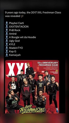 9 years ago today, XXL dropped the 2017 Freshman Class