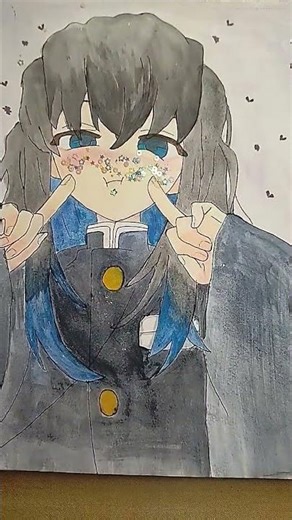 Muichiro art 🥺🥺#music #art #humananatomy #animation #humanbody