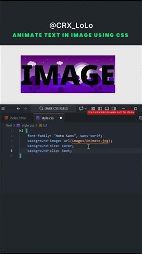 Animate text in using css 🔥 #shorts