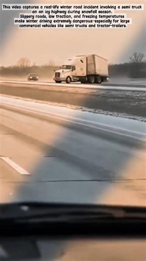 Semi Truck Loses Control on Highway! #shorts