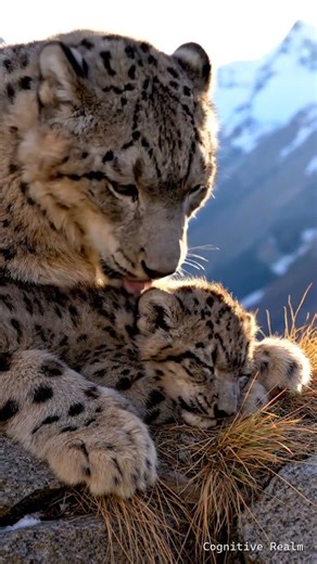 Nature at Its Softest: Suri Grooms the Cub in Stillness