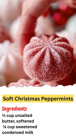 Full Recipe: https://serile.com/soft-christmas-peppermints Soft Christmas Peppermints Sweet, melt-in-your-mouth peppermint bites that bring pure Christmas magic! Perfectly soft, creamy, and festive! Ingredients: ½ cup unsalted butter, softened ¼ cup sweetened condensed milk 4 cups powdered sugar 1 tsp peppermint extract A pinch of salt Red food coloring (optional) Granulated sugar (for coating) Instructions: In a large mixing bowl, cream the softened butter until... | Jouliana Recipes