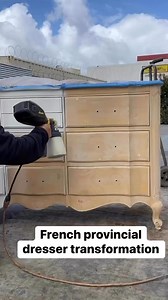 French provincial dresser transformation #furnituredesign #woodworking #furnituredesign #paintedfurniture #woodenfurniture #losangeles #sandiego #upcycling | jcvintagefurniture