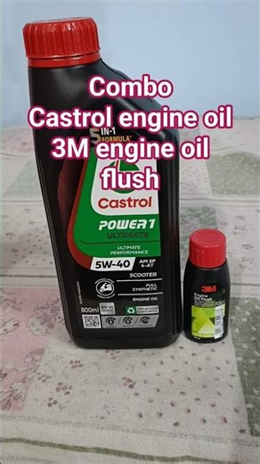 Unboxing combo castrol engine oil 3M engine oil flush