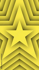 Yellow color circles slowly growing from center. Seamless loop symmetrical animation. Abstract circle shape motion graphics background.