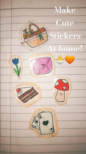 How to make stickers at home ✌️💗