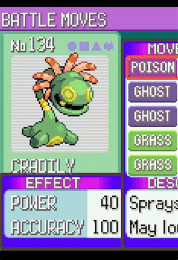 Cradily learns Giga Drain and Hyper Beam waiting for a rock move #cradily #pokemonemerald #pokemon #pokemoncommunity #pokemontiktok