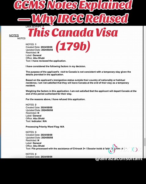 GCMS Notes Explained: Understanding Canada Visa Refusals