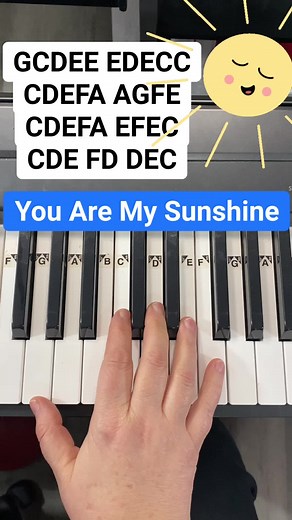 You Are My Sunshine Piano Easy Tutorial