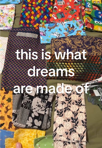 My mama started her own business making custom designer drapery and upholstery before she died of bone cancer when I was 13..My great grandma was a quilter and hand stitched (along with hand embroidered) all the great grands queen sized quilts before she passed. So naturally I taught myself to sew using 30 second tik tok videos and instagram reels. A few skirts later and quilt tok has taken over my entire life. I have been practicing my quilt blocks using thrifted goodwill sheets (mostly 100% co