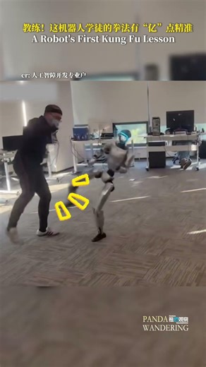 A robot's first Kung Fu lesson! #robot #kungfu
