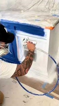 Would you paint your kitchen cabinets blue? 😁 #asmr