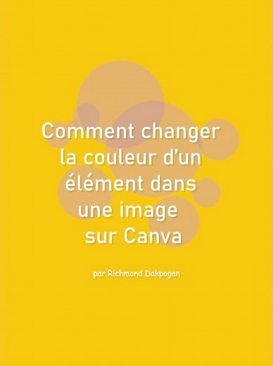 Canva Tutoriel : Comment changer la couleur d'une image ou d'un élément graphique dans Canva ?
