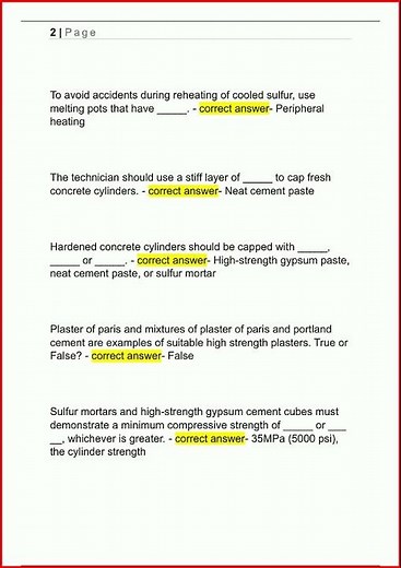 Aci Concrete Strength Testing Technician Updated Actual Exam video