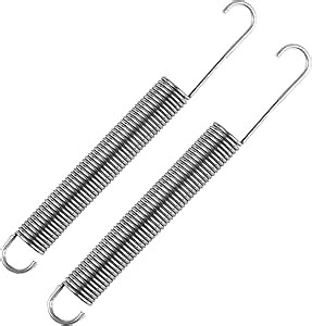 Zookpr 2Pcs 7 Inch Recliner Springs Replacement Sofa Chair Mechanism Tension Furniture Replacement Parts -Long Neck Hook Style