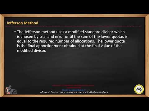 Apportionment Video Lecture Part 1