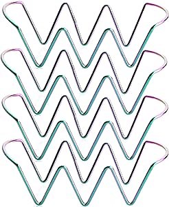 Taco Holders Stand Titanium Plated- Premium Quality Taco Plates Set of 4 Hold 12 Soft And Hard Shells - Easy To Use Easy To Clean Taco Rack Holder Stand - Oven Grill Dishwasher Safe Taco Holder Tray