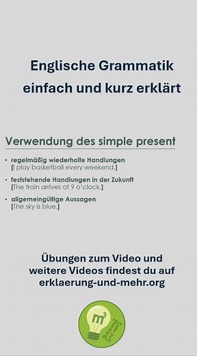 Use of the simple present