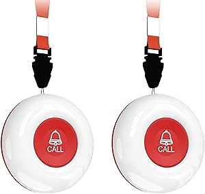 SanJie Wireless Call Button (2 Panic Button for Elderly)
