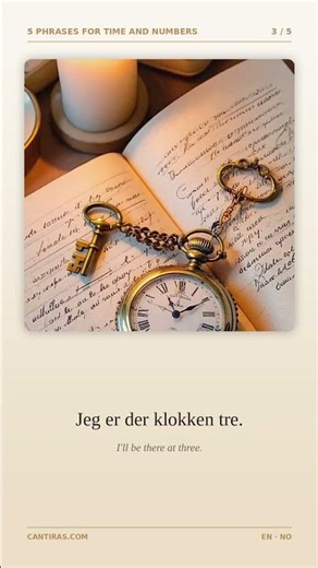 5 phrases in Norwegian for time and numbers ⏰