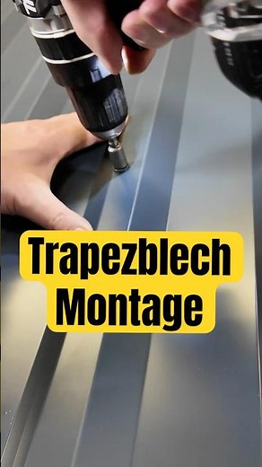 👷‍♂️🔩 Screw trapezoidal sheet metal together at the joint. Sheet to sheet.