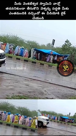 వానలో తడవకుండా వెంకటేశ్వర స్వామిని తీసుకెళ్తున్నారు #govinda #shiva #hindugod #god #devotional #om