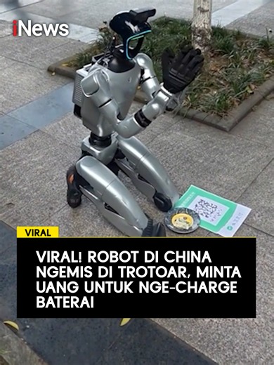 Jagad maya dihebohkan dengan robot humanoid yang mengemis di pinggir jalan di Chengdu, China. Rekaman yang diambil pada 11 Juni itu menunjukkan, robot humanoid duduk di trotoar, memberi isyarat kepada para pejalan kaki meminta sumbangan. Bahkan pemilik robot meletakkan kode QR untuk pembayaran digital serta tulisan, ‘Mengemis untuk membayar tagihan listrik’. Tampaknya sebagai biaya untuk mengisi ulang baterai. Belum jelas, apakah robot tersebut bagian dari proyek seni, latihan marketing, eksperi