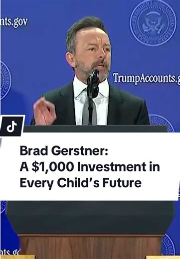 This is how we save the American Dream. 🇺🇸 Every child from rural Missouri to Compton starting life with a $1,000 investment account. Not a handout, but a stake in the greatest companies in the world like NVIDIA and Microsoft. Turning every American into a capitalist from day one. #bradgerstner #americandream #investamerica #capitalism #finance