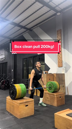 This week is a from box week 😮‍💨 Power clean from box is twice harder than from floor due to shorter momentum to gain explosive, forcing a faster speed under the bar. Happy with my 106kg but it’s borderline squat 😚 Ended the session with box clean pull 200kg! Next year we gonna do it from floor! #fyppppppppppppppppppppppp #crossfit #weightlifter #gym