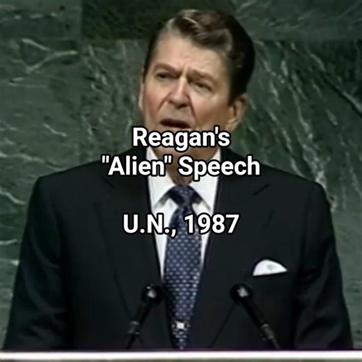 Reagan vs Alien: "Is not an alien force already among us?"