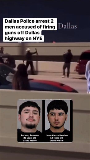 Anthony Acevedo, 20, and Jose AlarconSanchez, 18, both of Grand Prairie, were seen in multiple social media videos on New Years firing weapons from the Margaret McDermott Bridge just west of Downtown Dallas. Detectives with the Central Patrol Division and the Special Investigations Unit launched an aggressive and exhaustive investigation, with assistance from the Bureau of Alcohol, Tobacco, Firearms and Explosives (ATF) and the U.S. Attorney’s Office. Investigators recovered more than 100 shell 